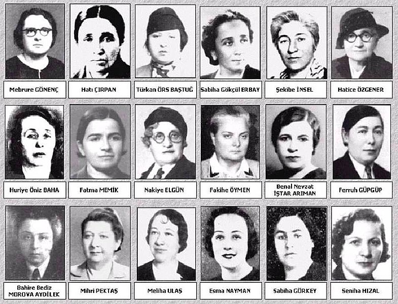 Файл:First female MPs of the Turkish Parliament (1935).jpg