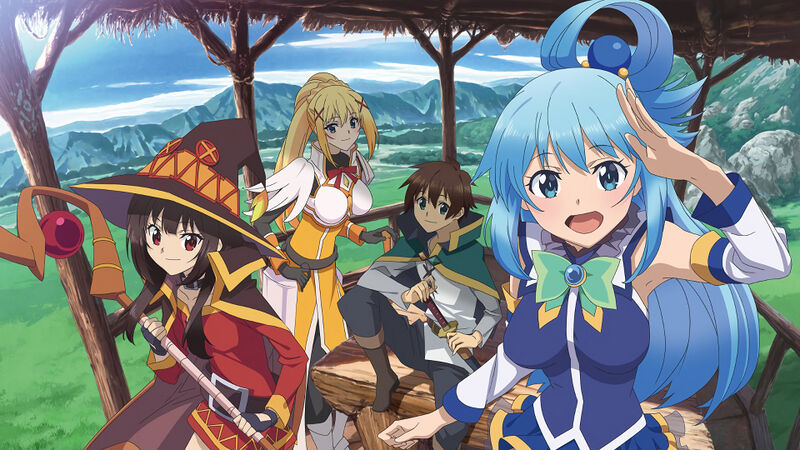 Файл:KonoSuba anime main characters.jpg